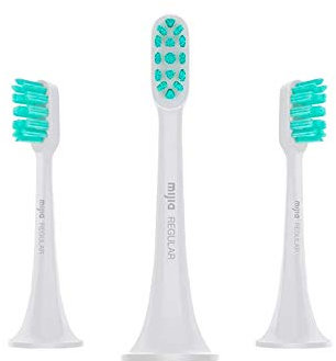 Xiaomi Mi Elektronische Schallzahnbürste-Köpf, weiß, abgerundete Borsten, schonende zahnfleischfreundlische Reinigung, passend Mi Electric Toothbrush, 3er Pack
