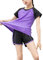Echinodon Mädchen Sport Set Shirt + Shorts Schnelltrockend Sommer 2tlg Sportanzug für Yoga Jogging Training Violett 130