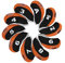 Alomejor 10pcs/Set Iron Head Covers with Zipper Number Print Putter Set Protector Case Waterproof Club Iron Head Covers 3 Colors(Black and Orange)