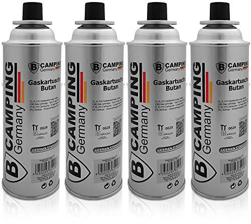 Deuba 4X Kartuschen Butangas Gaskartuschen Ventilkartusche Campinggas Butan Gas 227g MSF-1a