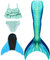 shepretty meerjungfrauenflosse mädchen Neuer Mermaid Tail Badeanzug für Erwachsene und Kinder,lanM10-140