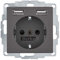 Berker Steckdose SCHUKO/USB 48031606 B.3, anthrazit mt. B.3 Steckdose 4011334510512