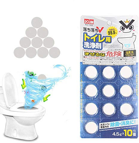 GREENLANS Einfach Zu Verwendende Desodorierungs-Fleckenentferner-Toilettenreiniger-Tablette , 10 Stück Toilettenschüssel-Tankfleckenentferner-Bleichmittel-Reinigungstabletten Tablettenwaschmittel