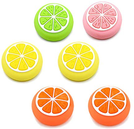 Switch Thumb Grip Caps, Cute Button Caps Compatible with Nintendo Switch, Soft Silicone Switch Joystick Covers - 6 PCS