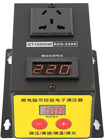Oumefar 10000W hochpräziser einstellbarer elektronischer Thyristor-Spannungsregler AC 220V SCR-Spannungsregler-Dimmer für Industriegeräte
