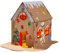 Milisten Weihnachts-LED-Holzhaus, zum Basteln, Keks-Haus, Mini-Weihnachtsbaum, hängende Ornamente, Hütte, Urlaub, Weihnachtsgeschenke, zufällige Stilauswahl