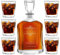 Maverton Ensemble de Carafes Personnalisés a Whisky Rhum Cognac Avec 6 Verres a Whisky Gravés - 700 ml Service Universel Verre Whisky et Carafe - Magister