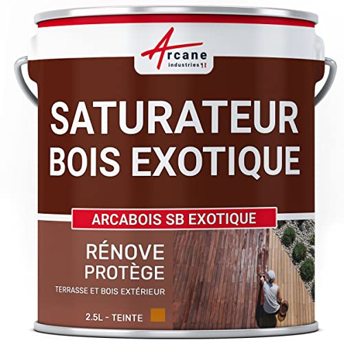 Saturador Madera Exótica Hidrófugo 2,5 L Pino de Oregón | Hidrófugo para Terrazas y Madera Exótica, Nutre en Profundidad, Incoloro o Teñido, Resiste a los UV - Arcane Industries