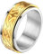 FaithHeart Goldener Spinnerring Keltischer Knot drehbarer Fingerring Meditations Ring Damenring Herrenring Ehering Paarring Verlorbungsring Eherring Freundschaftsring
