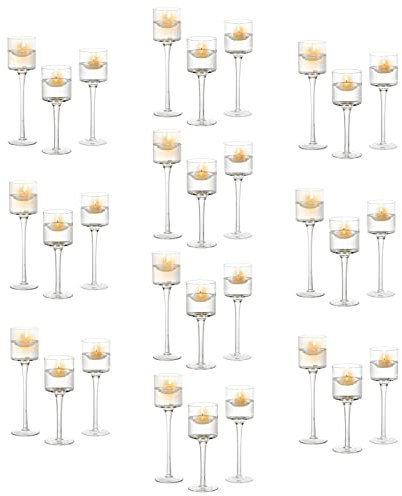 Teelichthalter, Votivkerzenhalter, Glas-Kerzenhalter für Hochzeitstisch, passend für schwimmende Kerzen für Hochzeitsempfang, Heimdekoration, 30 Stück