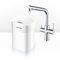 CLEVER 61429 PURE Grifo Monomando Fregadero 3 Vías con Unidad Tratamiento Agua Ultrafiltración 3 Vías Cromo
