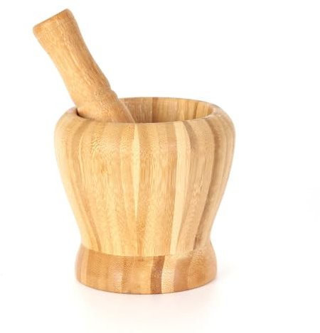COOK CONCEPT Mortero de bambú para Cocina, utensilio de preparación, Vegetal, Madera