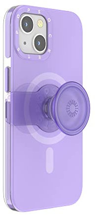 PopSockets: PopCase for MagSafe - Phone Case for iPhone 13 with a Repositionable PopGrip Slide Phone Stand and Grip with a Swappable Top - Violet
