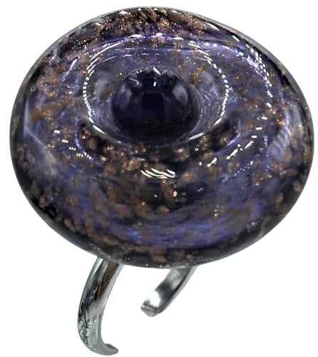 Bague en verre de MURANO ancienne MURRINE vénitienne