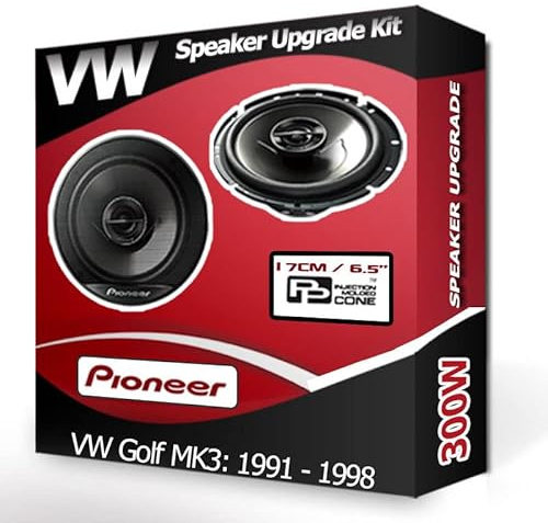 Golf MK3 Speaker upgrade Rear Door Pioneer car speakers 6.5 17cm 300W