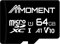 MMOMENT Tarjeta micro SDXC, compatible con A1, UHS-I, U1, V10, clase 10, velocidad de lectura de hasta 95 MB/s, adaptador SD incluido (64 GB, negro - A1, U1, V10)
