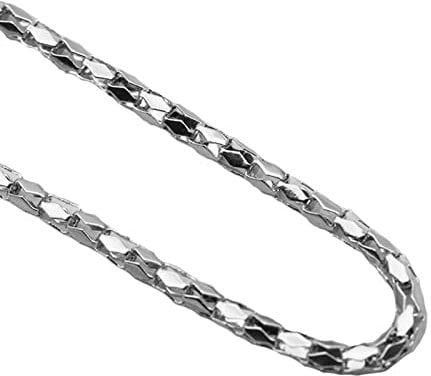 Stainless Steel Chain for Men, Silver Chain 22 Inch Womens 2.4mm Hip Pop Rock Simple Stylish with Lobster Claw Clasp for Boyfriends Fathers Day