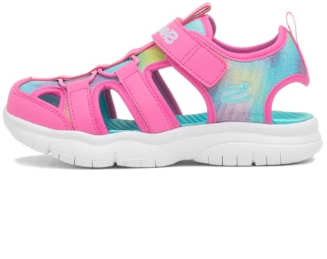 Skechers Mädchen Flex Splash Daylight Shimmer Sportsandale, Pink, 29 EU