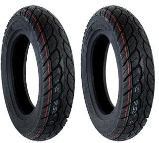 2x Allwetter Reifen, Ganzjahresreifen 3.50 x 10 Zoll, 90/90-10, TL 51J PR356 M+S, für Roller 50ccm - 150ccm wie Piaggio Zip, Vespa, Peugeot Ludix, Kymco Agility