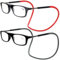 GeRRiT Men's and women's reading glasses Occhiali da lettura sottili da donna e uomo, chiusura magnetica, facile da leggere, con elastici in silicone (Size : 250x, Color : 2 pieces red+black)