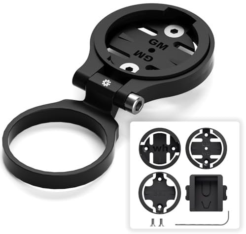 GRQUSTO Out Front Bike Stem Mount - Cycling Computer Mount for Wahoo Elemnt Garmin Edge Bryton Rider Stages Dash Hammerhead Karoo, Sport Action Camera and Bike Lights