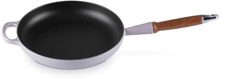 Le Creuset Enameled Cast Iron Alpine Wood Handle Fry Pan, 10.25, Shallot
