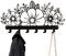 GLigeT Crochet Mural Porte-manteaux mural à fleurs, Art mural en métal noir for porte-manteau d'entrée, crochets de porte-manteaux muraux Porte Manteaux