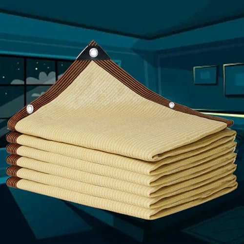 Filet Protection Solaire Voiture Bâche Anti Chaleur Toile Ombrage Extérieur Filet d'ombrage Pergola Jardin Balcon/Garage/Ferme/Voitures/Pergola,beige-2x4m