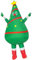 HIYAPATY Inflatable Christmas Tree Costume Adult Size Blow Up Suit for Party