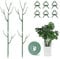 4-Pack Stackable Plant Support Sticks, Garden Stakes for Indoor Outdoor Plants and Monstera Support, Climbing Plant Stakes & Houseplant Supports, 28In Plant Sticks for Potted Plants
