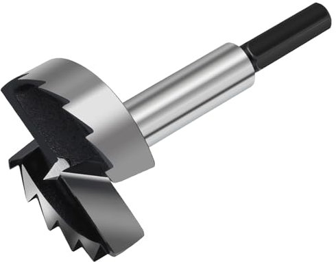 HSAWBIT 50mm Forstner Drill Bit for Woodworking, Forstner Bit Wood Drill Bits for Holes, Hinge Cutter (Ø50mm, length 90mm, HEX Shank)