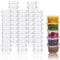 50 Packs Round Container, Sauces Cups Stackable Food Small Containers with Lids, Clear Round Leakproof Plastic Takeaway Sauce Pots for Small Dips Chutney Ketchup Salads (4oz-100 ml)