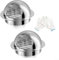 Bocchetta di ventilazione esterna rotonda da 100 mm, include guanti, perfetta per asciugatrici e aspiratori da bagno (100 mm-2 pezzi)