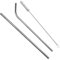 AMSLSIU 21.5cm pailles réutilisables en Acier Inoxydable Bouteille à Boire Kit de Brosse à Paille Droite Verres lavables pour hôtel Argent