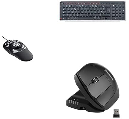 Contour Design Multimedia Controller V2, Balance Keyboard (Silver), & Unimouse Left Hand