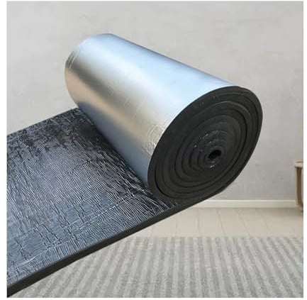 Mehrzweck-Isolierung for Auto, Rohr, Dach und Wand, selbstklebender Aluminiumfolienschaum, 5–30 mm dick, wasserdichter Hitzeschild, schalldämpfendes Material(1*4m/3.2*13ft,20MM(THK))