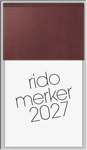 rido/idé 7035003277 Vormerkbuch Mod. Merker 2027 108×201 mm, Kunststoff, dunkelrot
