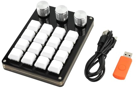 APGLSXY Makro Tastatur zum Programmieren, 3 Knöpfe, RGB, 16 Tasten, Kopieren, Einfügen, Taste, Photoshops Gaming Tastatur, mechanische Hotswap Makro Gaming Tastatur