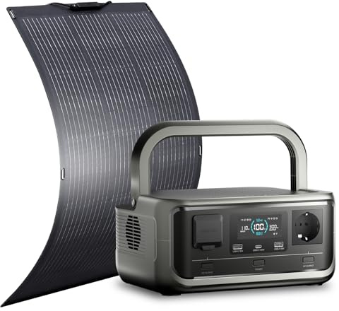 ALLPOWERS P300 Station électrique Portable 256Wh Panneaux Solaire de 100W | Batterie LFP Fonction UPS, 300W de capacité pour l'alimentation de Camping