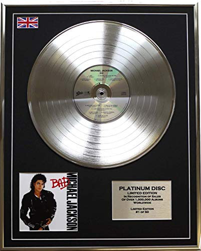 MICHAEL JACKSON/Limitierte Edition/Platin Schallplatte/BAD