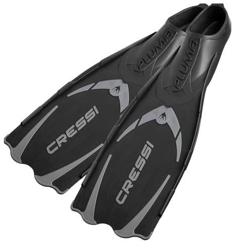 Cressi Pluma / Pluma Bag - Premium Flossen Set, Schwarz/Silber, 35/36