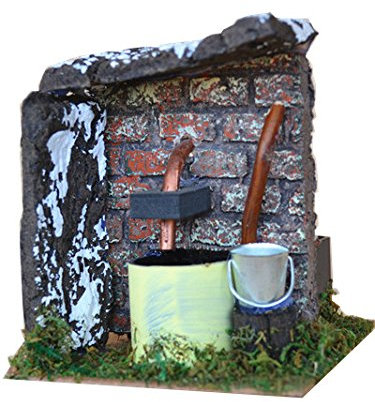 Fontana Muretto Presepe con pompa elettrica 220V vari scenari