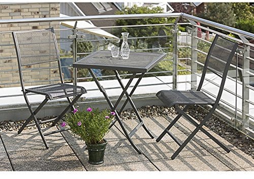 MERXX Balkonmöbel-Set Samos 3-TLG. Klappstuhl und Tisch