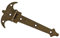 Amig - Bisagra de dos Palas Mod. 551 de Acero con Acabado Cuero Estilo Forja para Puertas Abatibles Lisas de Entrada y Paso Exteriores e Interiores, y Armarios - 120 x 73 x 1,5 mm