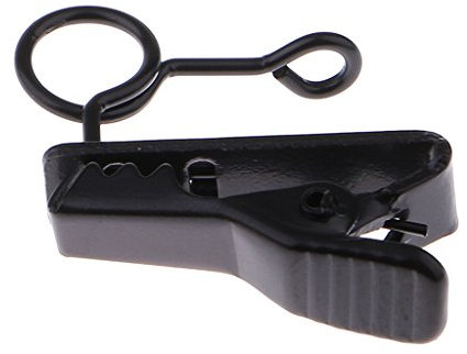MagiDeal Mini 6mm Microphone Pince à Cravate Agrafe Amovible Micro-Cravate pour Réunion Conférence - Noir
