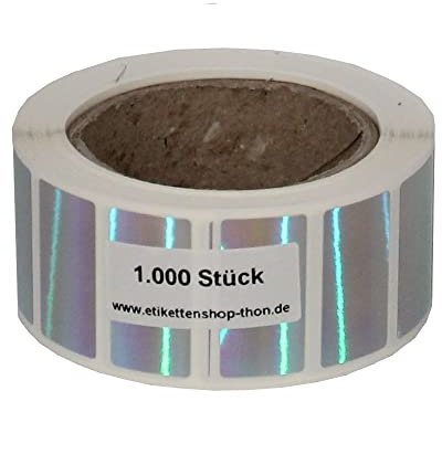 Hologramm Rainbow Aufkleber/Sicherheitsetiketten auf Rolle - 30 x 15 mm - 1000 Stück