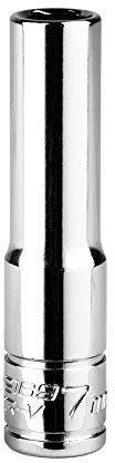 Capri Tools 7 mm Deep Socket, 1/4-Inch Drive, 6-Point, Metric