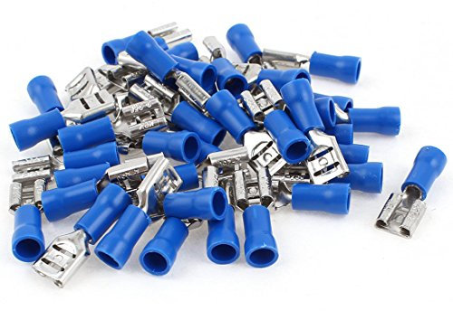 Aexit 40 Pcs Blue Pre Isolierte AWG16-14-Kabelschuhe Crimp-Terminals FDD 2-250 (a03be59d990c735dbd64a3930b71941e)