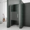 76x185 cm Box Doccia Per Nicchia Porta Battente Vetro Temperato 6mm Semitrasparente Anticalcare Satinato Opaco