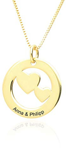 Personalisierte Kette Damenkette mit Gravur 925 Silber - Namenskette personalisiert für die Freundin Ehefrau Mutter oder Tochter